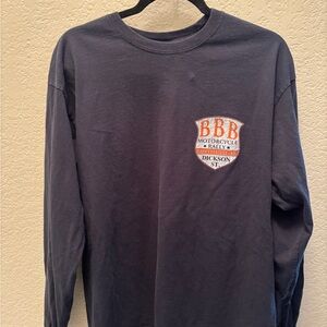 Men's Bikes, Blues, and BBQ Motorcycle Rally Vintage Navy Shirt